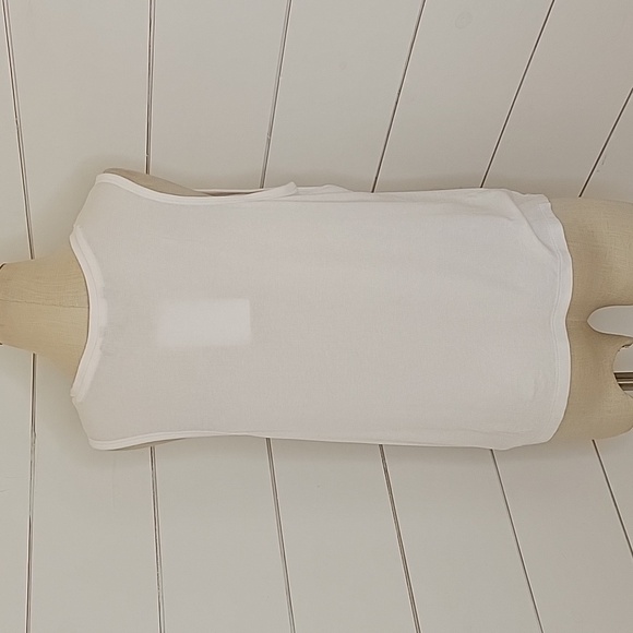 NWT Athleta large tall white modal rib crop tank - Picture 2 of 4